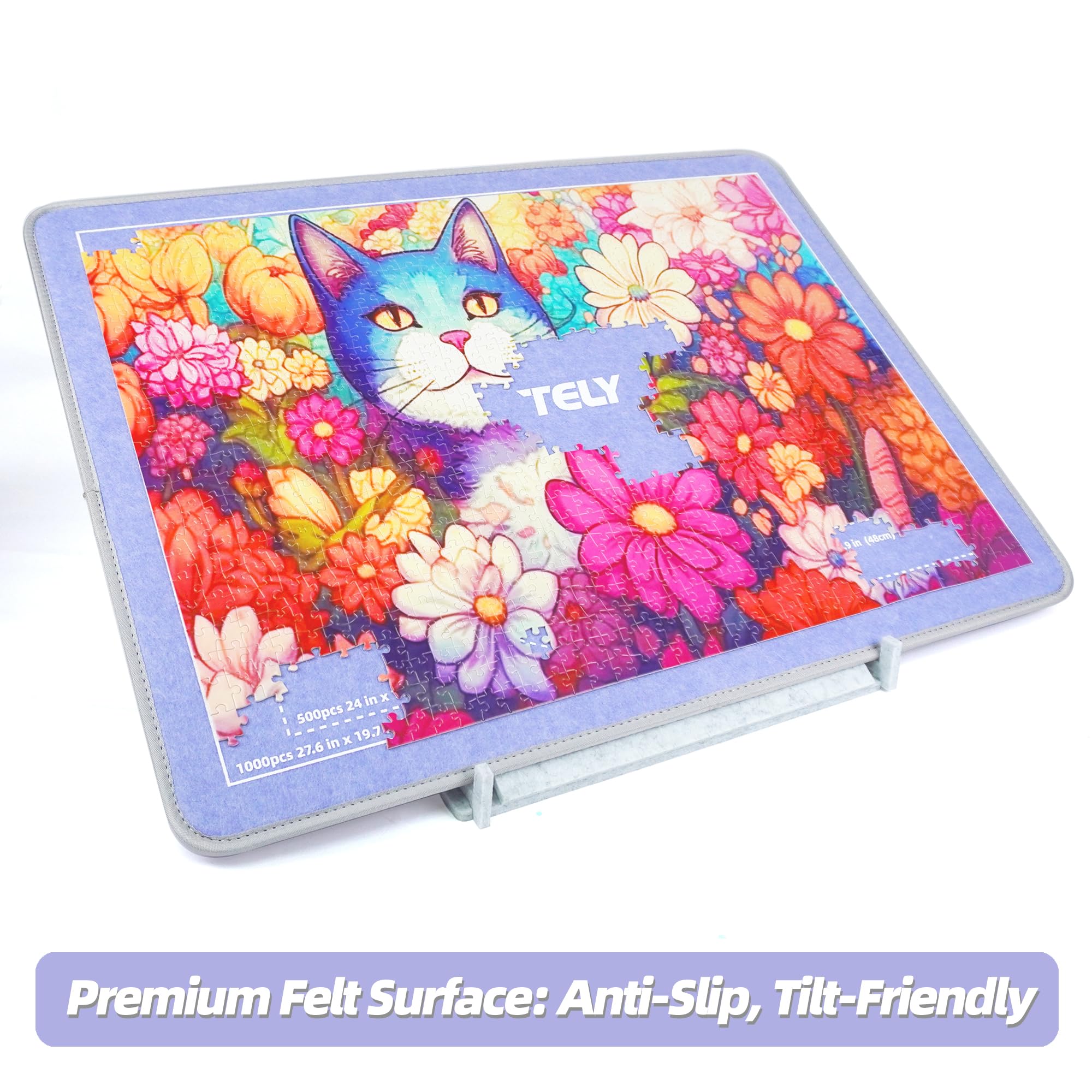 Amazon.com: TELY Foldable Jigsaw Puzzle Board - Sturdy Hard Felt